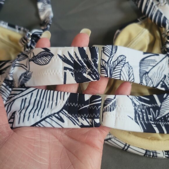 Swimsuits For All Bikini Set Womens 20 White Black Tropical Tummy Control Beach - Picture 12 of 14